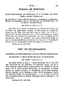 Verordnungsblatt für den Dienstbereich des K.K. Finanzministeriums für die im Reichsrate Vertretenen Königreiche und Länder : [...] : Beilage zu dem Verordnungsblatte für den Dienstbereich des K.K. Österr. Finanz-Ministeriums  18580807 Seite: 3