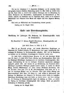 Verordnungsblatt für den Dienstbereich des K.K. Finanzministeriums für die im Reichsrate Vertretenen Königreiche und Länder : [...] : Beilage zu dem Verordnungsblatte für den Dienstbereich des K.K. Österr. Finanz-Ministeriums  18580827 Seite: 4