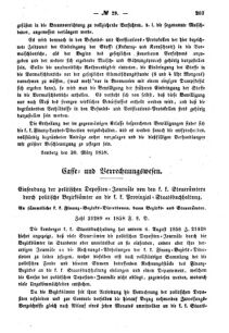 Verordnungsblatt für den Dienstbereich des K.K. Finanzministeriums für die im Reichsrate Vertretenen Königreiche und Länder : [...] : Beilage zu dem Verordnungsblatte für den Dienstbereich des K.K. Österr. Finanz-Ministeriums  18580916 Seite: 3