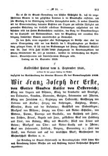 Verordnungsblatt für den Dienstbereich des K.K. Finanzministeriums für die im Reichsrate Vertretenen Königreiche und Länder : [...] : Beilage zu dem Verordnungsblatte für den Dienstbereich des K.K. Österr. Finanz-Ministeriums  18580921 Seite: 3