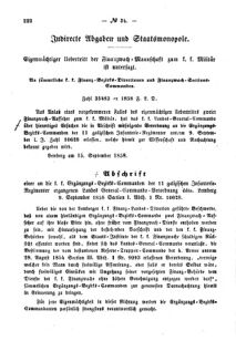 Verordnungsblatt für den Dienstbereich des K.K. Finanzministeriums für die im Reichsrate Vertretenen Königreiche und Länder : [...] : Beilage zu dem Verordnungsblatte für den Dienstbereich des K.K. Österr. Finanz-Ministeriums  18581008 Seite: 2