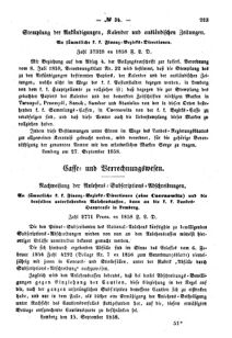 Verordnungsblatt für den Dienstbereich des K.K. Finanzministeriums für die im Reichsrate Vertretenen Königreiche und Länder : [...] : Beilage zu dem Verordnungsblatte für den Dienstbereich des K.K. Österr. Finanz-Ministeriums  18581008 Seite: 3