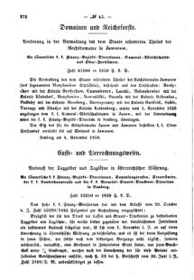 Verordnungsblatt für den Dienstbereich des K.K. Finanzministeriums für die im Reichsrate Vertretenen Königreiche und Länder : [...] : Beilage zu dem Verordnungsblatte für den Dienstbereich des K.K. Österr. Finanz-Ministeriums  18581115 Seite: 2