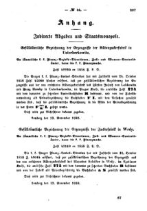 Verordnungsblatt für den Dienstbereich des K.K. Finanzministeriums für die im Reichsrate Vertretenen Königreiche und Länder : [...] : Beilage zu dem Verordnungsblatte für den Dienstbereich des K.K. Österr. Finanz-Ministeriums  18581129 Seite: 9