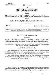 Verordnungsblatt für den Dienstbereich des K.K. Finanzministeriums für die im Reichsrate Vertretenen Königreiche und Länder : [...] : Beilage zu dem Verordnungsblatte für den Dienstbereich des K.K. Österr. Finanz-Ministeriums  18581231 Seite: 1