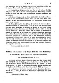 Verordnungsblatt für den Dienstbereich des K.K. Finanzministeriums für die im Reichsrate Vertretenen Königreiche und Länder : [...] : Beilage zu dem Verordnungsblatte für den Dienstbereich des K.K. Österr. Finanz-Ministeriums  18590115 Seite: 7