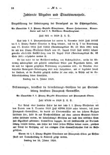 Verordnungsblatt für den Dienstbereich des K.K. Finanzministeriums für die im Reichsrate Vertretenen Königreiche und Länder : [...] : Beilage zu dem Verordnungsblatte für den Dienstbereich des K.K. Österr. Finanz-Ministeriums  18590122 Seite: 2