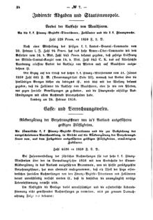 Verordnungsblatt für den Dienstbereich des K.K. Finanzministeriums für die im Reichsrate Vertretenen Königreiche und Länder : [...] : Beilage zu dem Verordnungsblatte für den Dienstbereich des K.K. Österr. Finanz-Ministeriums  18590228 Seite: 2