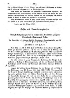 Verordnungsblatt für den Dienstbereich des K.K. Finanzministeriums für die im Reichsrate Vertretenen Königreiche und Länder : [...] : Beilage zu dem Verordnungsblatte für den Dienstbereich des K.K. Österr. Finanz-Ministeriums  18590303 Seite: 2