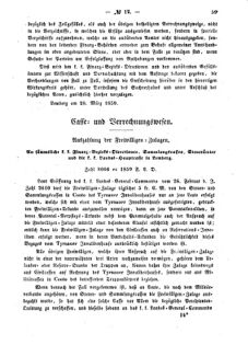 Verordnungsblatt für den Dienstbereich des K.K. Finanzministeriums für die im Reichsrate Vertretenen Königreiche und Länder : [...] : Beilage zu dem Verordnungsblatte für den Dienstbereich des K.K. Österr. Finanz-Ministeriums  18590331 Seite: 3