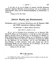 Verordnungsblatt für den Dienstbereich des K.K. Finanzministeriums für die im Reichsrate Vertretenen Königreiche und Länder : [...] : Beilage zu dem Verordnungsblatte für den Dienstbereich des K.K. Österr. Finanz-Ministeriums  18590601 Seite: 3