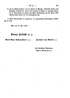 Verordnungsblatt für den Dienstbereich des K.K. Finanzministeriums für die im Reichsrate Vertretenen Königreiche und Länder : [...] : Beilage zu dem Verordnungsblatte für den Dienstbereich des K.K. Österr. Finanz-Ministeriums  18590618 Seite: 15