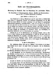 Verordnungsblatt für den Dienstbereich des K.K. Finanzministeriums für die im Reichsrate Vertretenen Königreiche und Länder : [...] : Beilage zu dem Verordnungsblatte für den Dienstbereich des K.K. Österr. Finanz-Ministeriums  18590728 Seite: 10