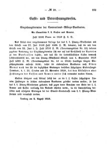 Verordnungsblatt für den Dienstbereich des K.K. Finanzministeriums für die im Reichsrate Vertretenen Königreiche und Länder : [...] : Beilage zu dem Verordnungsblatte für den Dienstbereich des K.K. Österr. Finanz-Ministeriums  18590811 Seite: 3