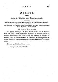 Verordnungsblatt für den Dienstbereich des K.K. Finanzministeriums für die im Reichsrate Vertretenen Königreiche und Länder : [...] : Beilage zu dem Verordnungsblatte für den Dienstbereich des K.K. Österr. Finanz-Ministeriums  18590930 Seite: 11