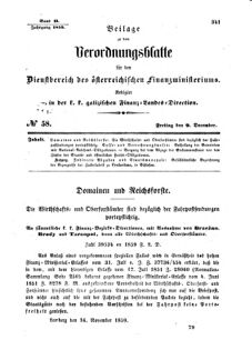 Verordnungsblatt für den Dienstbereich des K.K. Finanzministeriums für die im Reichsrate Vertretenen Königreiche und Länder : [...] : Beilage zu dem Verordnungsblatte für den Dienstbereich des K.K. Österr. Finanz-Ministeriums  18591209 Seite: 1