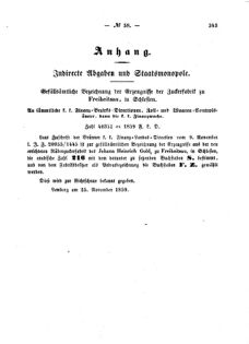 Verordnungsblatt für den Dienstbereich des K.K. Finanzministeriums für die im Reichsrate Vertretenen Königreiche und Länder : [...] : Beilage zu dem Verordnungsblatte für den Dienstbereich des K.K. Österr. Finanz-Ministeriums  18591209 Seite: 3