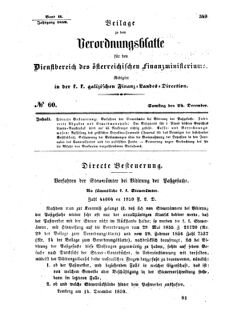 Verordnungsblatt für den Dienstbereich des K.K. Finanzministeriums für die im Reichsrate Vertretenen Königreiche und Länder : [...] : Beilage zu dem Verordnungsblatte für den Dienstbereich des K.K. Österr. Finanz-Ministeriums 