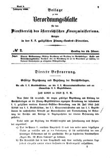 Verordnungsblatt für den Dienstbereich des K.K. Finanzministeriums für die im Reichsrate Vertretenen Königreiche und Länder : [...] : Beilage zu dem Verordnungsblatte für den Dienstbereich des K.K. Österr. Finanz-Ministeriums 