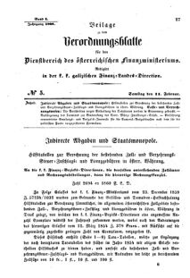 Verordnungsblatt für den Dienstbereich des K.K. Finanzministeriums für die im Reichsrate Vertretenen Königreiche und Länder : [...] : Beilage zu dem Verordnungsblatte für den Dienstbereich des K.K. Österr. Finanz-Ministeriums 