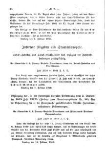 Verordnungsblatt für den Dienstbereich des K.K. Finanzministeriums für die im Reichsrate Vertretenen Königreiche und Länder : [...] : Beilage zu dem Verordnungsblatte für den Dienstbereich des K.K. Österr. Finanz-Ministeriums  18600224 Seite: 2