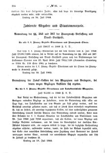 Verordnungsblatt für den Dienstbereich des K.K. Finanzministeriums für die im Reichsrate Vertretenen Königreiche und Länder : [...] : Beilage zu dem Verordnungsblatte für den Dienstbereich des K.K. Österr. Finanz-Ministeriums  18600725 Seite: 2