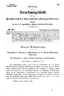 Verordnungsblatt für den Dienstbereich des K.K. Finanzministeriums für die im Reichsrate Vertretenen Königreiche und Länder : [...] : Beilage zu dem Verordnungsblatte für den Dienstbereich des K.K. Österr. Finanz-Ministeriums  18600906 Seite: 1