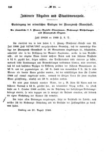 Verordnungsblatt für den Dienstbereich des K.K. Finanzministeriums für die im Reichsrate Vertretenen Königreiche und Länder : [...] : Beilage zu dem Verordnungsblatte für den Dienstbereich des K.K. Österr. Finanz-Ministeriums  18600906 Seite: 2