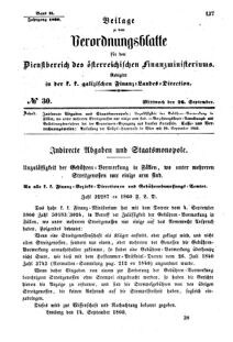 Verordnungsblatt für den Dienstbereich des K.K. Finanzministeriums für die im Reichsrate Vertretenen Königreiche und Länder : [...] : Beilage zu dem Verordnungsblatte für den Dienstbereich des K.K. Österr. Finanz-Ministeriums 