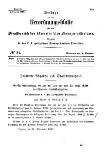 Verordnungsblatt für den Dienstbereich des K.K. Finanzministeriums für die im Reichsrate Vertretenen Königreiche und Länder : [...] : Beilage zu dem Verordnungsblatte für den Dienstbereich des K.K. Österr. Finanz-Ministeriums 