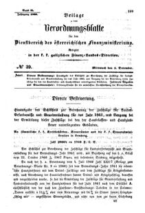 Verordnungsblatt für den Dienstbereich des K.K. Finanzministeriums für die im Reichsrate Vertretenen Königreiche und Länder : [...] : Beilage zu dem Verordnungsblatte für den Dienstbereich des K.K. Österr. Finanz-Ministeriums 