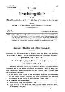 Verordnungsblatt für den Dienstbereich des K.K. Finanzministeriums für die im Reichsrate Vertretenen Königreiche und Länder : [...] : Beilage zu dem Verordnungsblatte für den Dienstbereich des K.K. Österr. Finanz-Ministeriums 