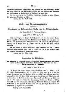 Verordnungsblatt für den Dienstbereich des K.K. Finanzministeriums für die im Reichsrate Vertretenen Königreiche und Länder : [...] : Beilage zu dem Verordnungsblatte für den Dienstbereich des K.K. Österr. Finanz-Ministeriums  18610416 Seite: 2