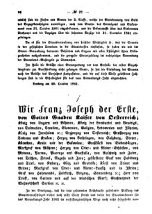 Verordnungsblatt für den Dienstbereich des K.K. Finanzministeriums für die im Reichsrate Vertretenen Königreiche und Länder : [...] : Beilage zu dem Verordnungsblatte für den Dienstbereich des K.K. Österr. Finanz-Ministeriums  18611022 Seite: 2