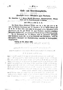 Verordnungsblatt für den Dienstbereich des K.K. Finanzministeriums für die im Reichsrate Vertretenen Königreiche und Länder : [...] : Beilage zu dem Verordnungsblatte für den Dienstbereich des K.K. Österr. Finanz-Ministeriums  18620129 Seite: 2