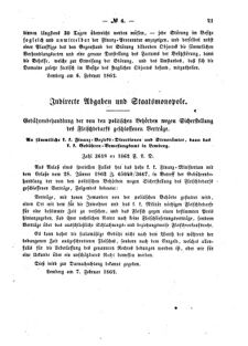 Verordnungsblatt für den Dienstbereich des K.K. Finanzministeriums für die im Reichsrate Vertretenen Königreiche und Länder : [...] : Beilage zu dem Verordnungsblatte für den Dienstbereich des K.K. Österr. Finanz-Ministeriums  18620220 Seite: 3