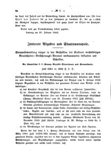 Verordnungsblatt für den Dienstbereich des K.K. Finanzministeriums für die im Reichsrate Vertretenen Königreiche und Länder : [...] : Beilage zu dem Verordnungsblatte für den Dienstbereich des K.K. Österr. Finanz-Ministeriums  18620306 Seite: 2