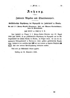 Verordnungsblatt für den Dienstbereich des K.K. Finanzministeriums für die im Reichsrate Vertretenen Königreiche und Länder : [...] : Beilage zu dem Verordnungsblatte für den Dienstbereich des K.K. Österr. Finanz-Ministeriums  18620924 Seite: 5