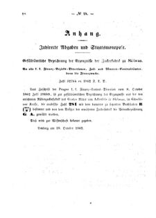 Verordnungsblatt für den Dienstbereich des K.K. Finanzministeriums für die im Reichsrate Vertretenen Königreiche und Länder : [...] : Beilage zu dem Verordnungsblatte für den Dienstbereich des K.K. Österr. Finanz-Ministeriums  18621022 Seite: 4