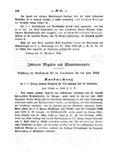 Verordnungsblatt für den Dienstbereich des K.K. Finanzministeriums für die im Reichsrate Vertretenen Königreiche und Länder : [...] : Beilage zu dem Verordnungsblatte für den Dienstbereich des K.K. Österr. Finanz-Ministeriums  18621122 Seite: 2