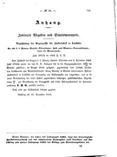 Verordnungsblatt für den Dienstbereich des K.K. Finanzministeriums für die im Reichsrate Vertretenen Königreiche und Länder : [...] : Beilage zu dem Verordnungsblatte für den Dienstbereich des K.K. Österr. Finanz-Ministeriums  18621231 Seite: 5