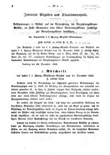 Verordnungsblatt für den Dienstbereich des K.K. Finanzministeriums für die im Reichsrate Vertretenen Königreiche und Länder : [...] : Beilage zu dem Verordnungsblatte für den Dienstbereich des K.K. Österr. Finanz-Ministeriums  18630116 Seite: 2