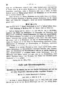 Verordnungsblatt für den Dienstbereich des K.K. Finanzministeriums für die im Reichsrate Vertretenen Königreiche und Länder : [...] : Beilage zu dem Verordnungsblatte für den Dienstbereich des K.K. Österr. Finanz-Ministeriums  18630326 Seite: 2