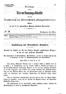 Verordnungsblatt für den Dienstbereich des K.K. Finanzministeriums für die im Reichsrate Vertretenen Königreiche und Länder : [...] : Beilage zu dem Verordnungsblatte für den Dienstbereich des K.K. Österr. Finanz-Ministeriums  18630326 Seite: 5