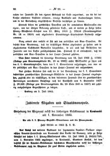 Verordnungsblatt für den Dienstbereich des K.K. Finanzministeriums für die im Reichsrate Vertretenen Königreiche und Länder : [...] : Beilage zu dem Verordnungsblatte für den Dienstbereich des K.K. Österr. Finanz-Ministeriums  18630731 Seite: 2