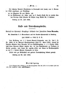 Verordnungsblatt für den Dienstbereich des K.K. Finanzministeriums für die im Reichsrate Vertretenen Königreiche und Länder : [...] : Beilage zu dem Verordnungsblatte für den Dienstbereich des K.K. Österr. Finanz-Ministeriums  18630731 Seite: 3