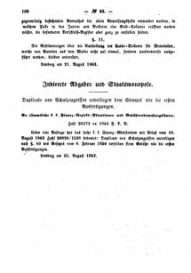 Verordnungsblatt für den Dienstbereich des K.K. Finanzministeriums für die im Reichsrate Vertretenen Königreiche und Länder : [...] : Beilage zu dem Verordnungsblatte für den Dienstbereich des K.K. Österr. Finanz-Ministeriums  18630911 Seite: 4