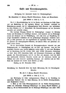 Verordnungsblatt für den Dienstbereich des K.K. Finanzministeriums für die im Reichsrate Vertretenen Königreiche und Länder : [...] : Beilage zu dem Verordnungsblatte für den Dienstbereich des K.K. Österr. Finanz-Ministeriums  18631014 Seite: 2