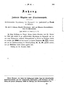 Verordnungsblatt für den Dienstbereich des K.K. Finanzministeriums für die im Reichsrate Vertretenen Königreiche und Länder : [...] : Beilage zu dem Verordnungsblatte für den Dienstbereich des K.K. Österr. Finanz-Ministeriums  18631231 Seite: 5