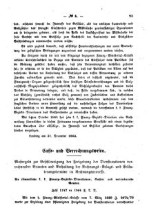 Verordnungsblatt für den Dienstbereich des K.K. Finanzministeriums für die im Reichsrate Vertretenen Königreiche und Länder : [...] : Beilage zu dem Verordnungsblatte für den Dienstbereich des K.K. Österr. Finanz-Ministeriums  18640125 Seite: 3